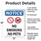 Signmission No Smoking No Pets OSHA Notice Sign, Aluminum, 12in W x 18in L, 2PK OS-2PACK-NS-A-1218-V-14807 - alternate 2